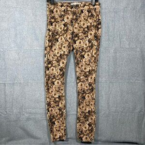 Madewell Women’s 26 Skinny Corduroy 90s Y2K Floral‎ Retro Pants